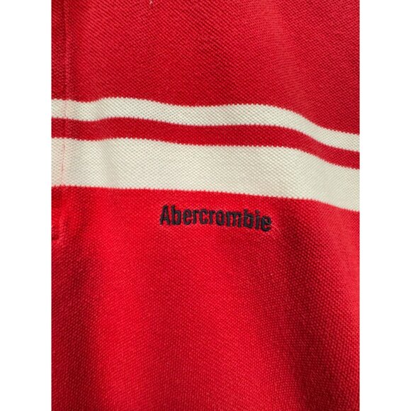 Abercrombie & Fitch Youth Preppy Muscle Fit Polo Shirt Size XL Red Casual - Picture 3 of 8